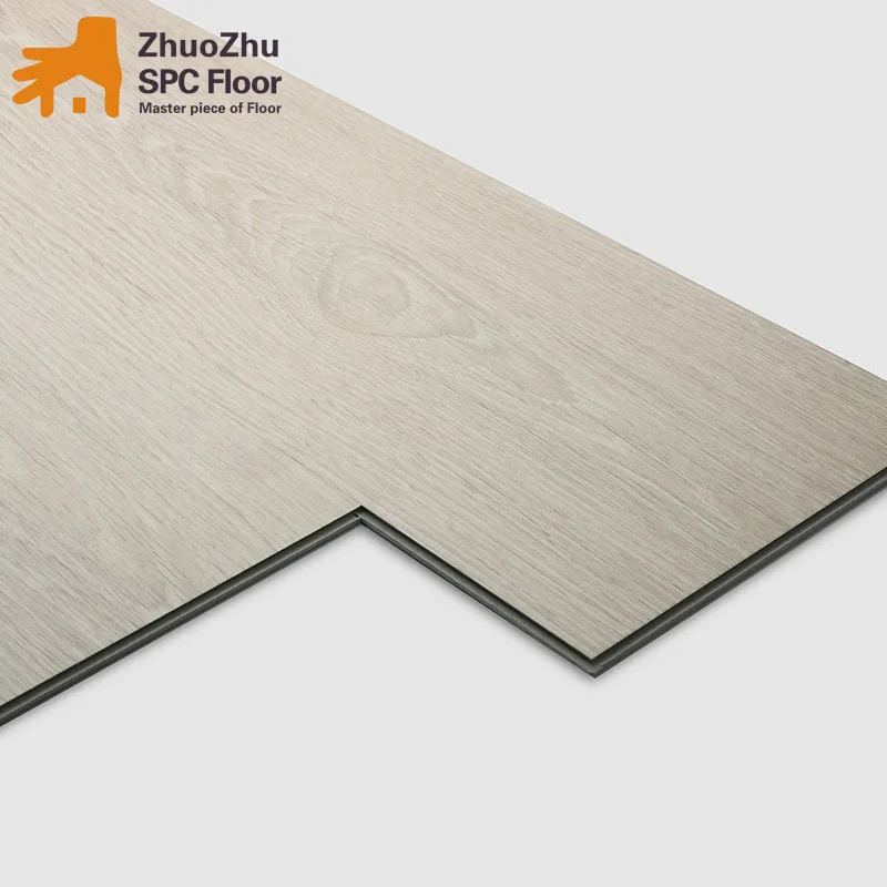 SPC lock flooring is wear-resistant, skidproof, waterproof, flame retardant, and formaldehyde-free for home and commercial use - Цвет: Светло-серый