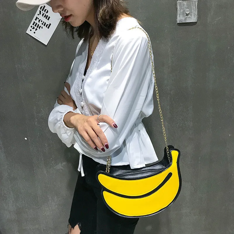 Женская сумка через плечо с цепочкой в виде банана 2019|Сумки ручками| |
