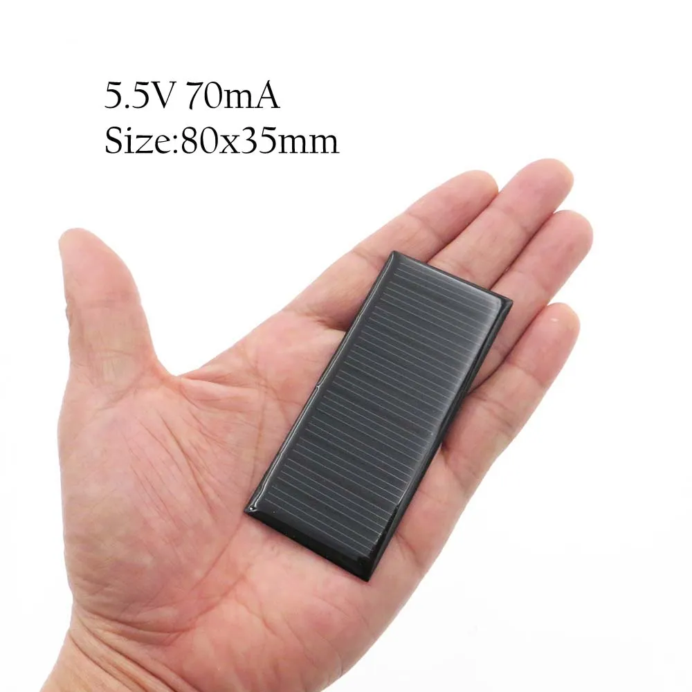 70mA Солнечная батарея 5,5 В Bluetooth динамик Powerbank цифровая камера Солнечная система DIY для батареи 5 в Солнечная Панель Зарядные устройства для телефонов портативные - Цвет: 70mA