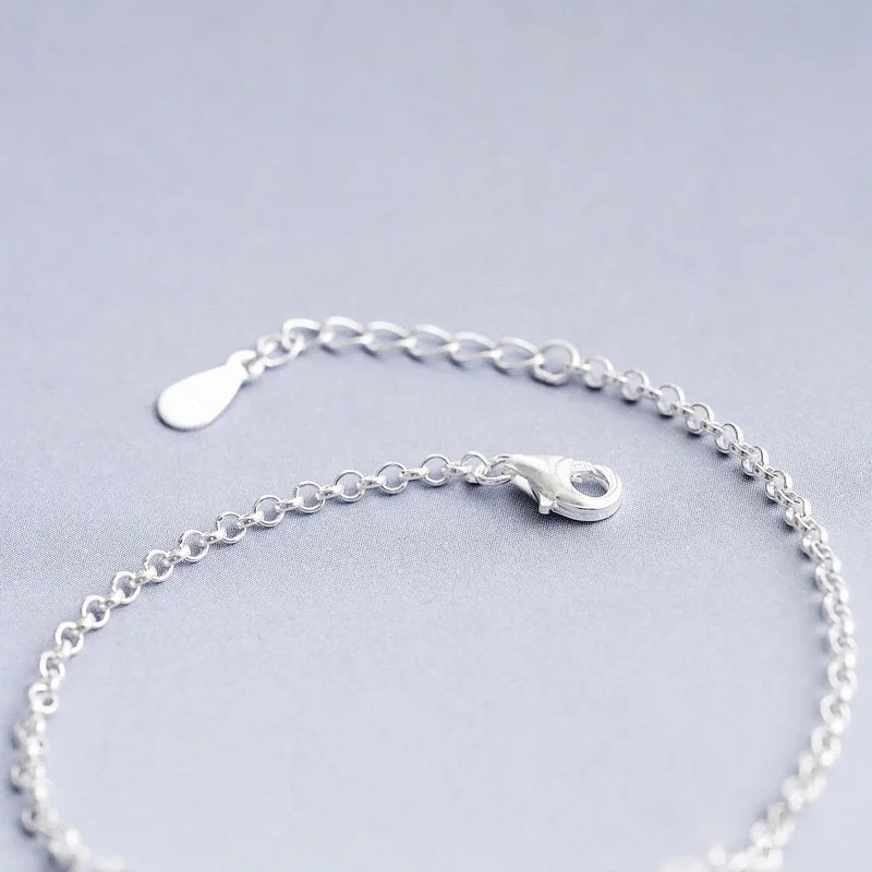 Браслет из стерлингового серебра 925 пробы SV простой жемчужный браслет искусство