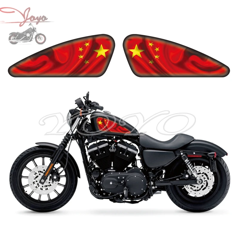 Наклейки на топливный бак с логотипом китайского флага наклейки для Harley Sportster XL 883