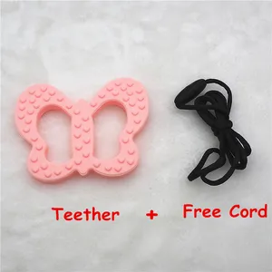 Chenkai 2 шт. симпатичная силиконовая бабочка Прорезыватель DIY Детская Подвеска животное пустышка искусственная игрушка без бисфенола А