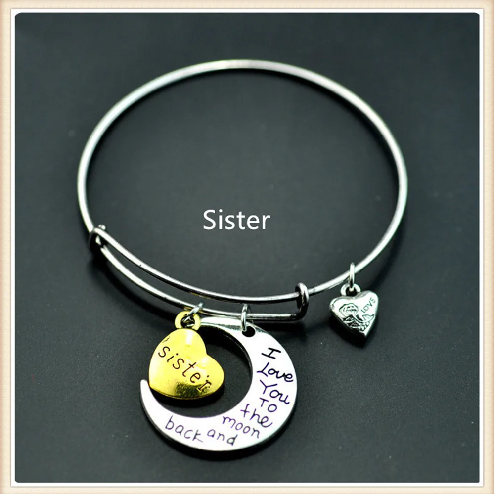 Новинка 2017 года я люблю тебя навсегда до Луны и обратно Браслеты модные Семья