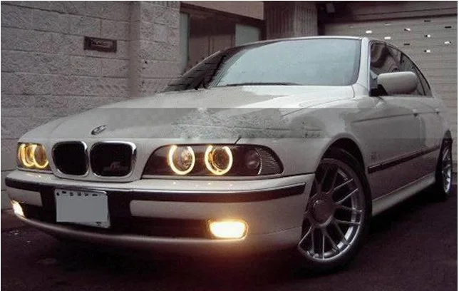 2 шт. автомобильные ксеноновые лампы для фар E39 1996 ~ 2003 года 520 528 530 HID H7 линзы с двумя