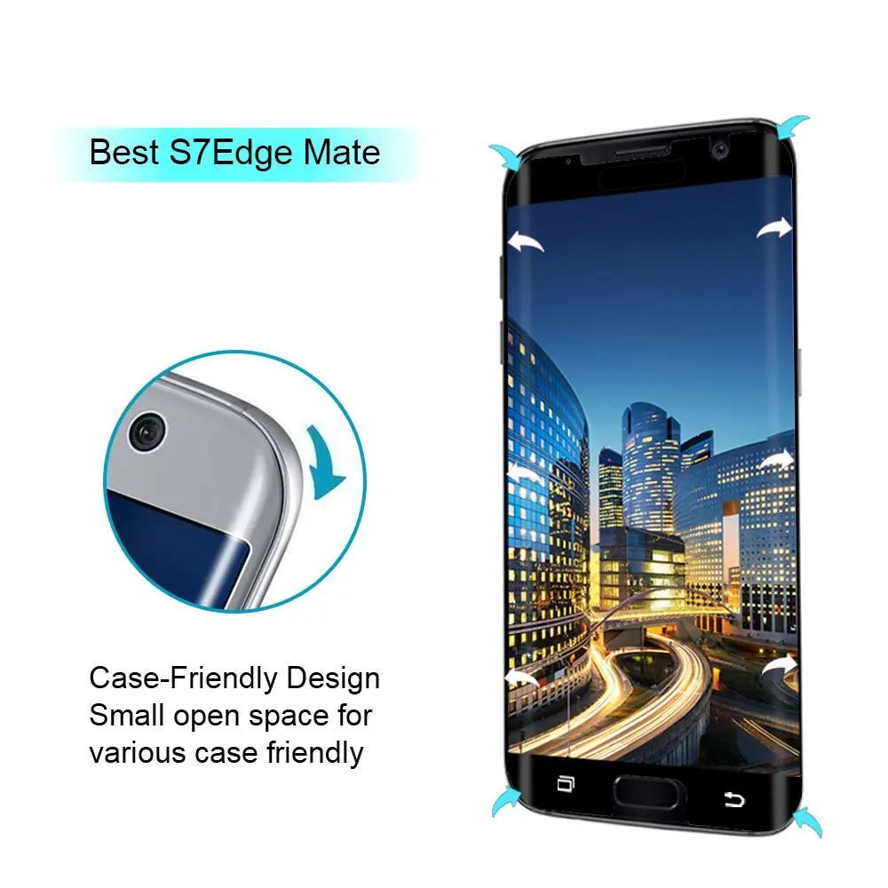 Suntaiho полное 3D изогнутое Закаленное стекло пленка для Samsung Galaxy S7 Edge 9H Передняя