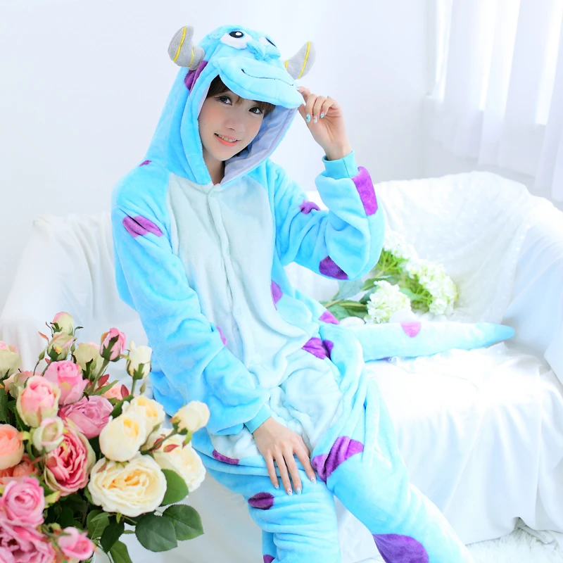 Пижама кигуруми с супермонстром саллибаном для взрослых комбинезон косплея