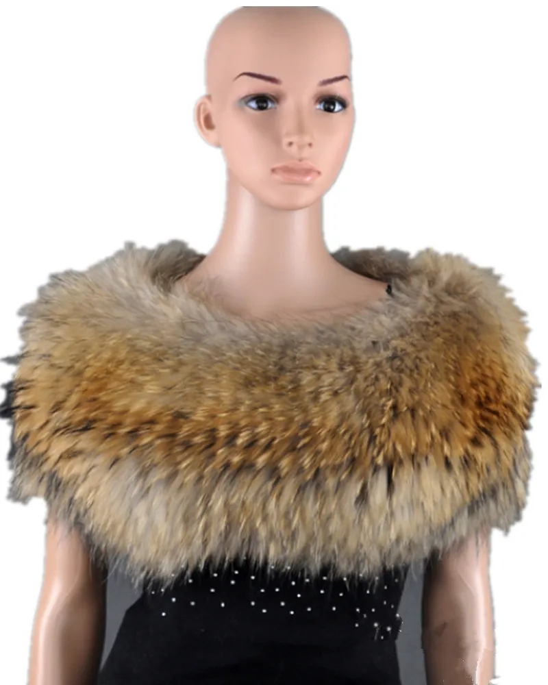 Вязаные обертывания с натуральным мехом Осень-зима теплый цвет черный красный