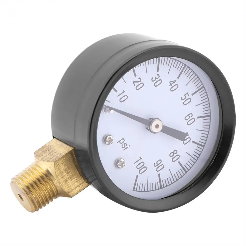 Барный манометр 0 100PSI 1/4 BSPT воды масла воздуха измеритель давления|air pressure meter|pressure