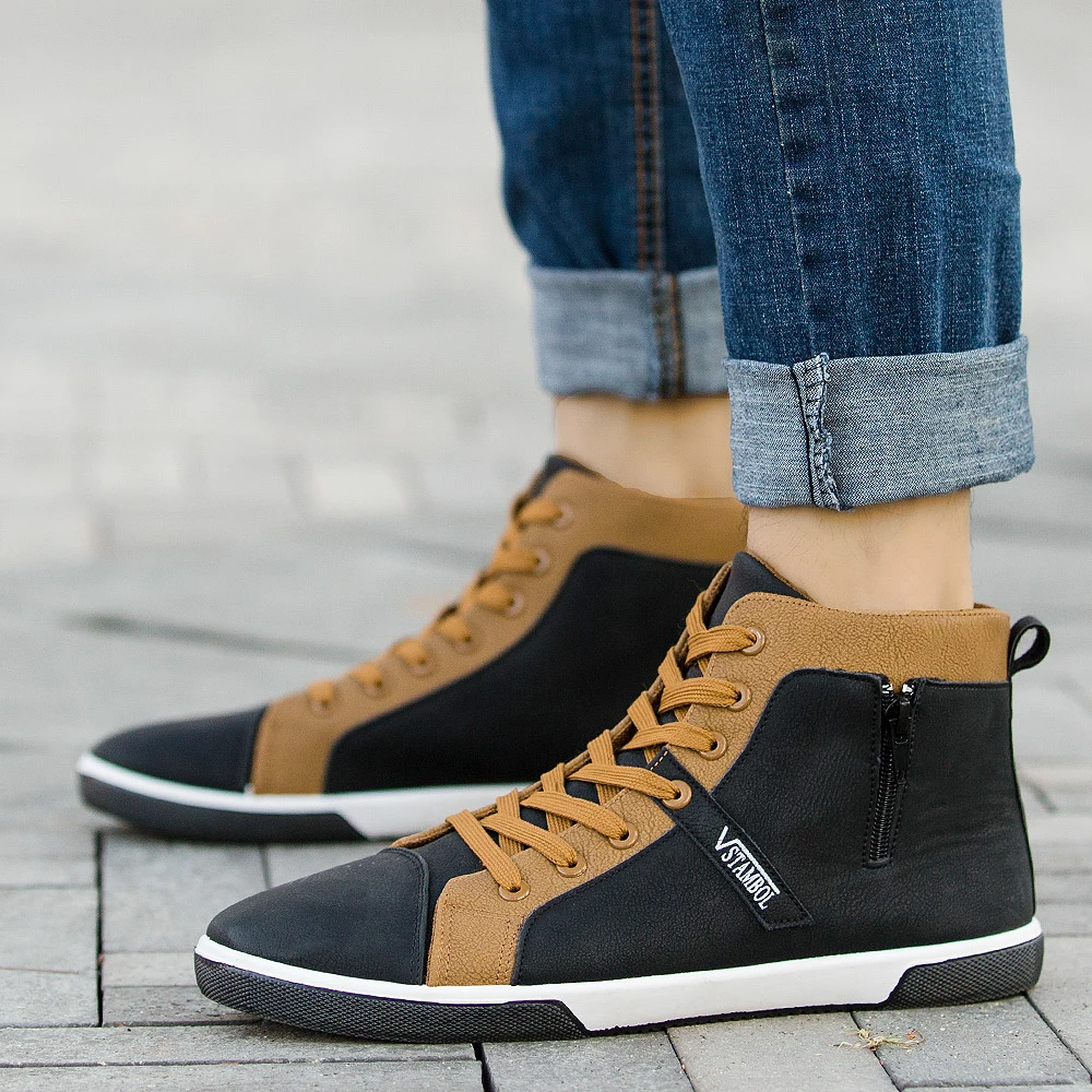 GOXPACER/демисезонная Мужская обувь Повседневная Лоскутная на плоской подошве со