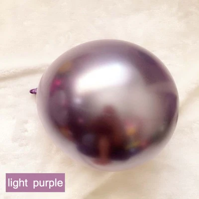 light purple NASTASIA 10 шт./партия металлический латексный шар 10 дюймов Разноцветные Украшения на день рождения для взрослых вечерние принадлежности - Цвет: light purple
