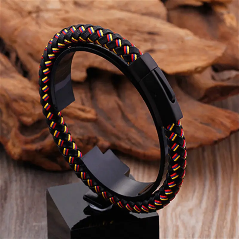 Мужские браслеты 2018 плетеная цепочка из натуральной кожи Женские Ювелирные