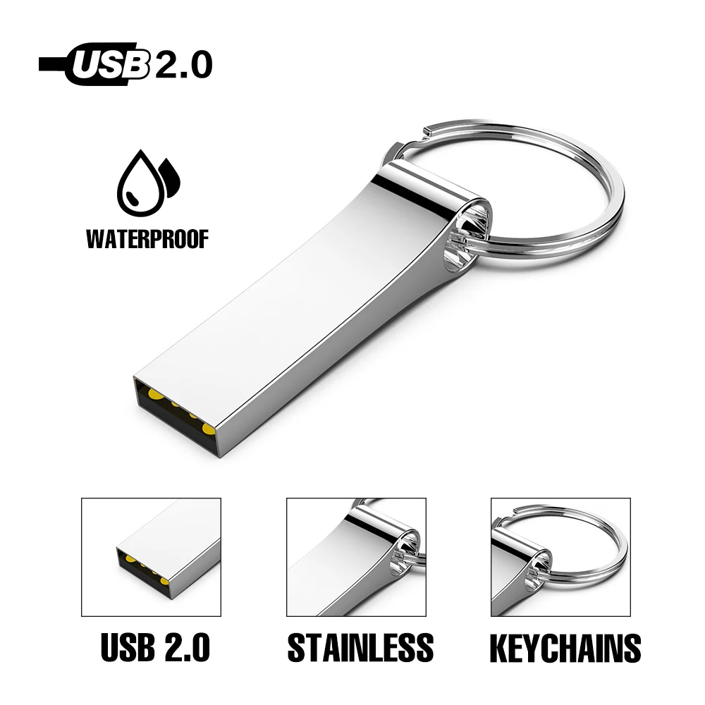 ГОРЯЧАЯ металлическая usb флэш-накопитель с кольцом для ключей Memory Stick 8 GB-128 GB флешки, usb флеш-карта диск для планшета microsd