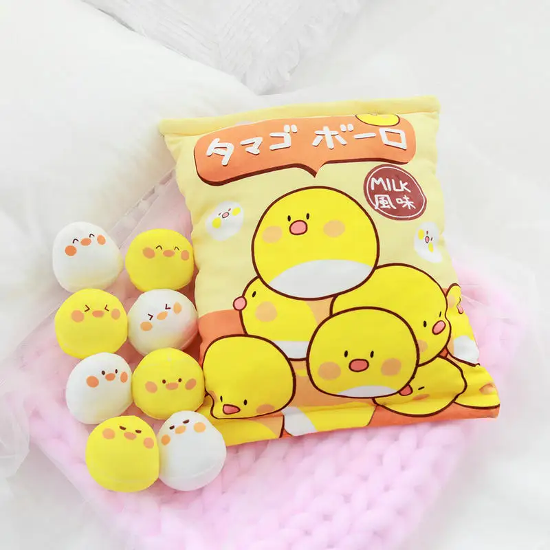 8pcs egg 8 шт., милая мягкая игрушка-Пингвин, игрушки в сумке, мягкая подушка для животных, пингвин, аниме, коричневые медведи, снек, пудинг, креативная подушка - Цвет: 8pcs egg