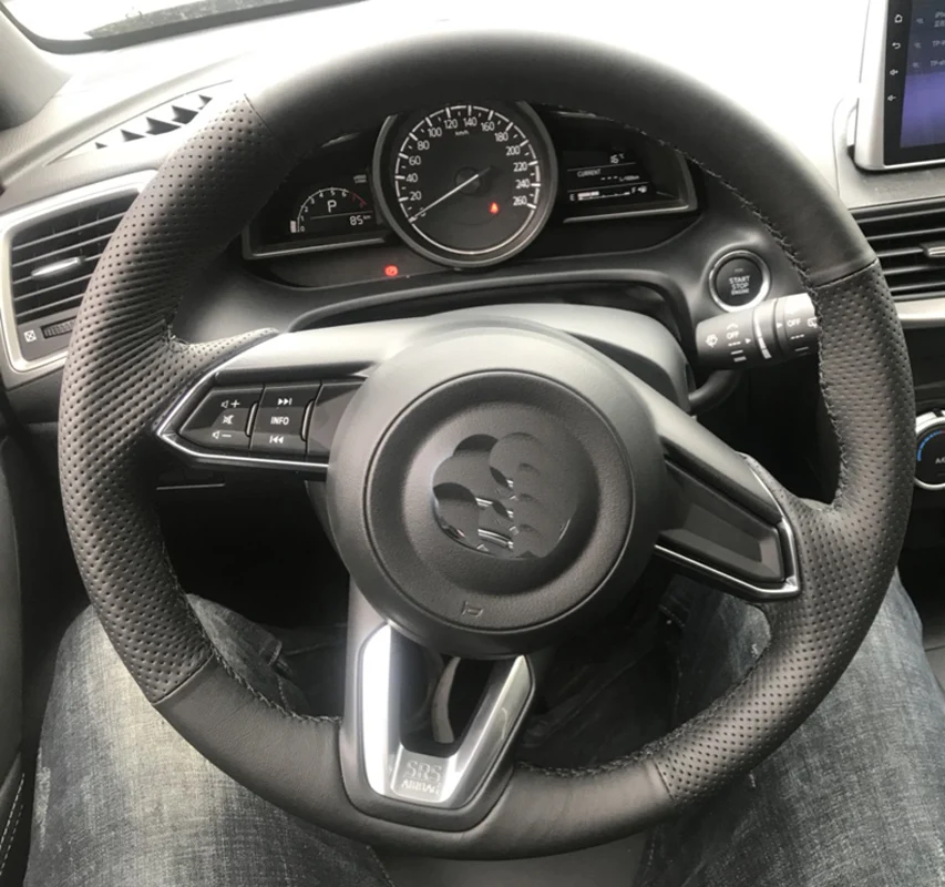 Воловья кожа верхний слой ручной работы Швейные чехлы на руль для Mazda 3 Axela Mazda 6 Atenza CX-5 CX5 CX-9 CX9 CX4 CX-4