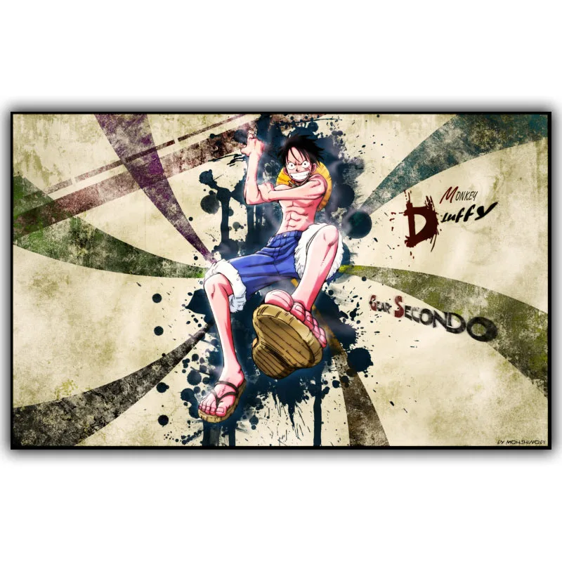Японский Аниме One Piece Luffy Roronoa Zoro Usopp Sanji плакат спальня декоративное искусство