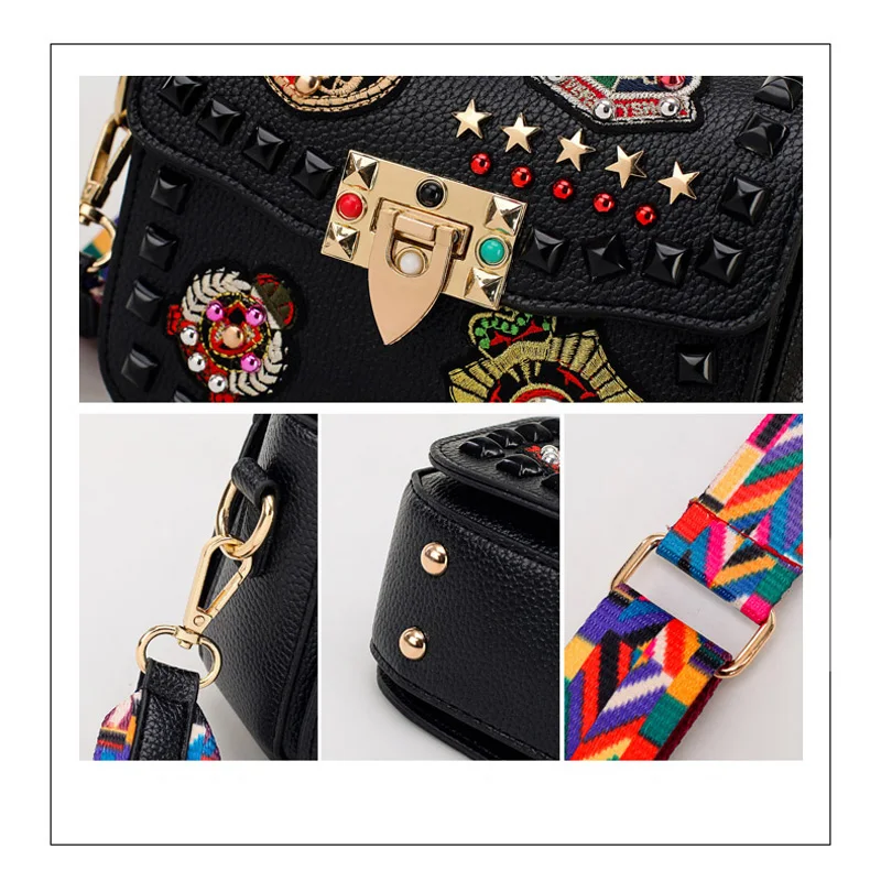 2018 модные дизайнерские женские Сумки из искусственной кожи с заклепками сумки на