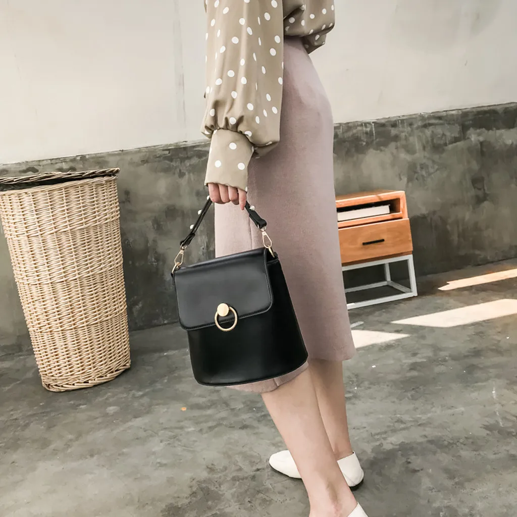 Женская сумка мессенджер Aelicy повседневная однотонная через плечо с жемчугом