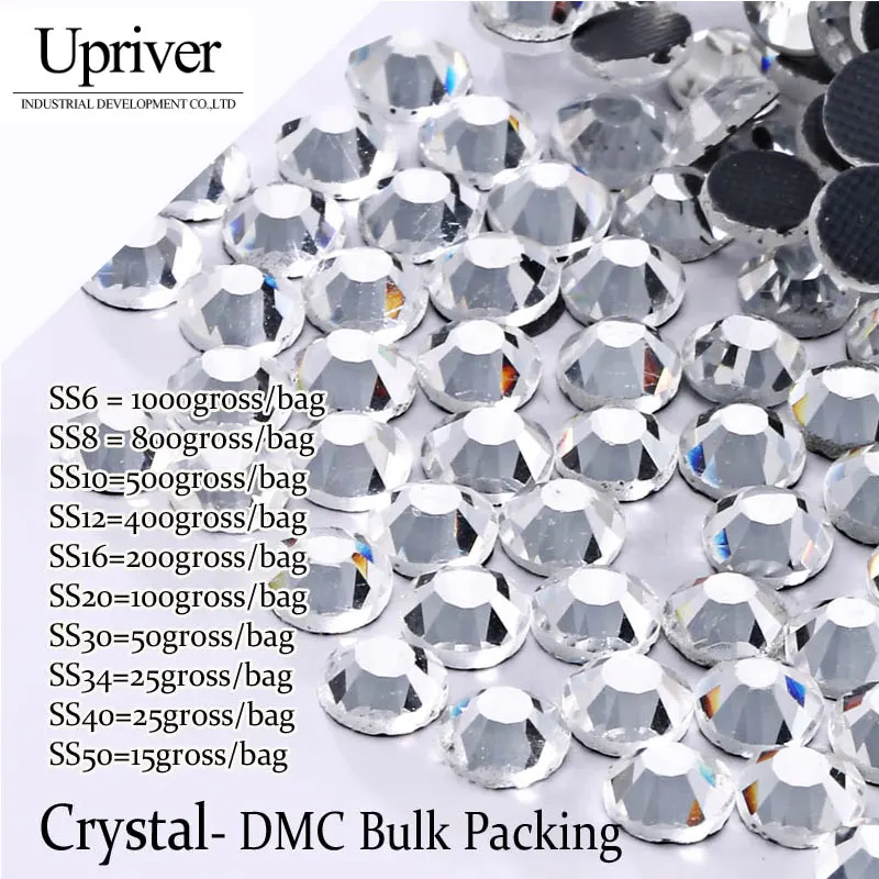 Upriver 1000 15 полная Большая упаковка оптом ss6 ss50 все размеры прозрачные камни