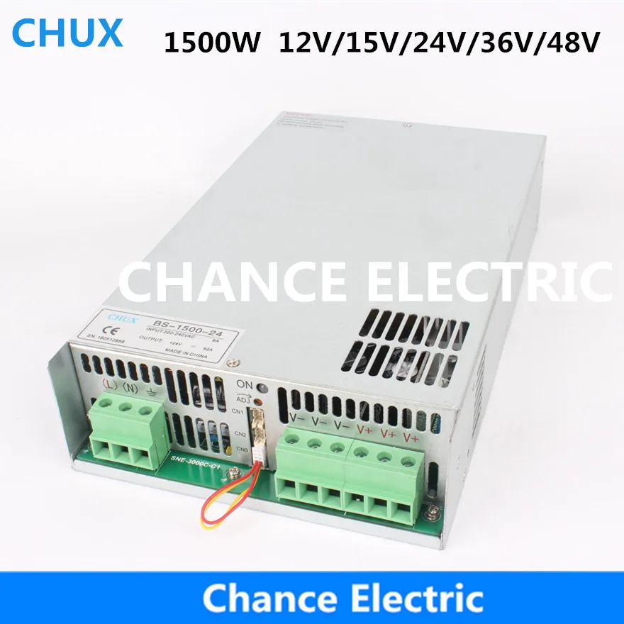 

CHUX 1500W 12v 15v 24v Wall Mount PSU BS-1500W Industry Single Output Switching Power Supply 36v 48v
