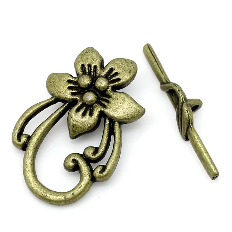 

DoreenBeads из цинкового металлического сплава, Тумблеры, цветы, античная бронза, 2 см x 3 см (6/8 "x1 1/8"), 3 см x 0,6 см (1 1/8 "x 2/8"), 3 комплекта