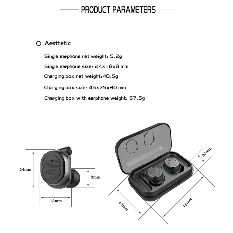 TWS-8 наушники Bluetooth беспроводные bass bluetooth5.0 стерео 3d гарнитуры с Зарядное