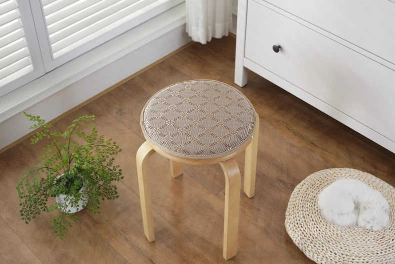 Крутой круглый коврик из ротанга, Подушка для стула для лета, разноцветные подушки для сидения для обеденного стула, коврик для пола, качественная, Poam Coshions, 1 шт
