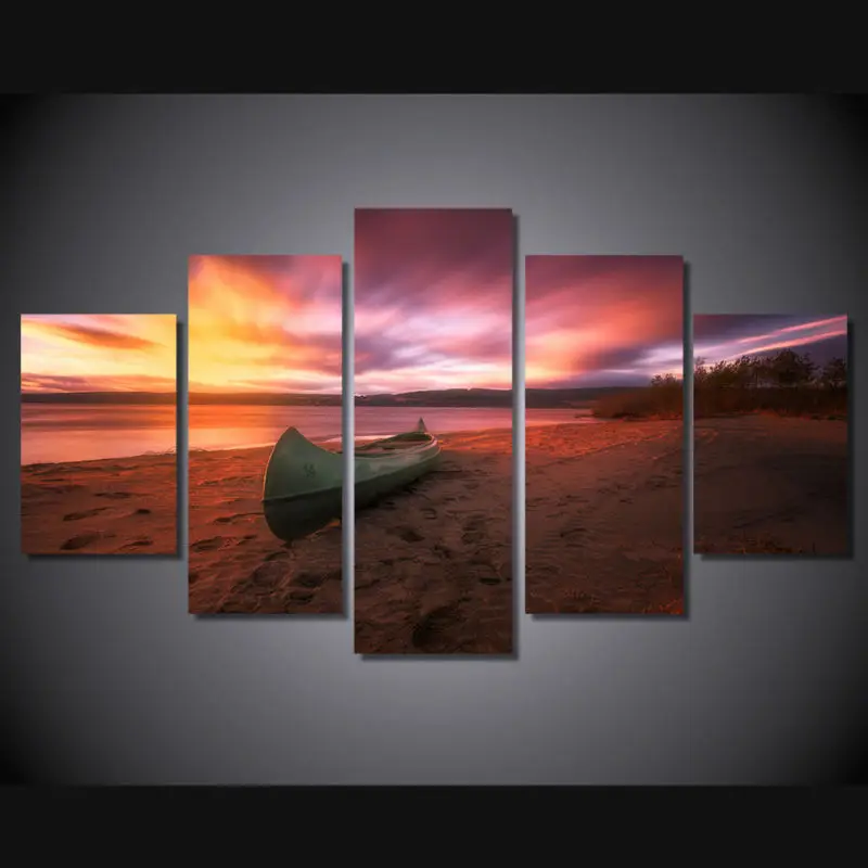 

HD Print 5pcs canvas art sea beach seascape painting modern home decor wall art picture for living room decor painting /PT0336