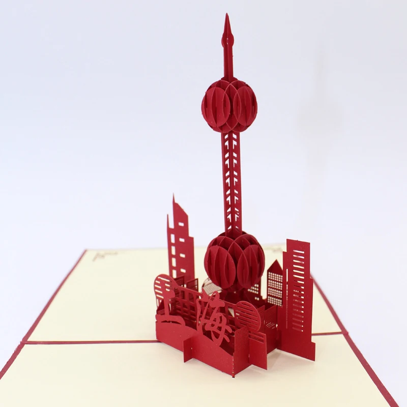 3D Ручная работа Шанхай знаковая архитектура Восточная жемчужная бумага