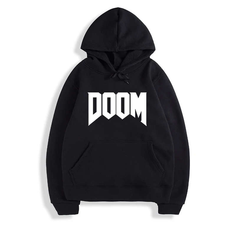 Толстовка с капюшоном DOOM зимний высококачественный мягкий хлопковый пуловер