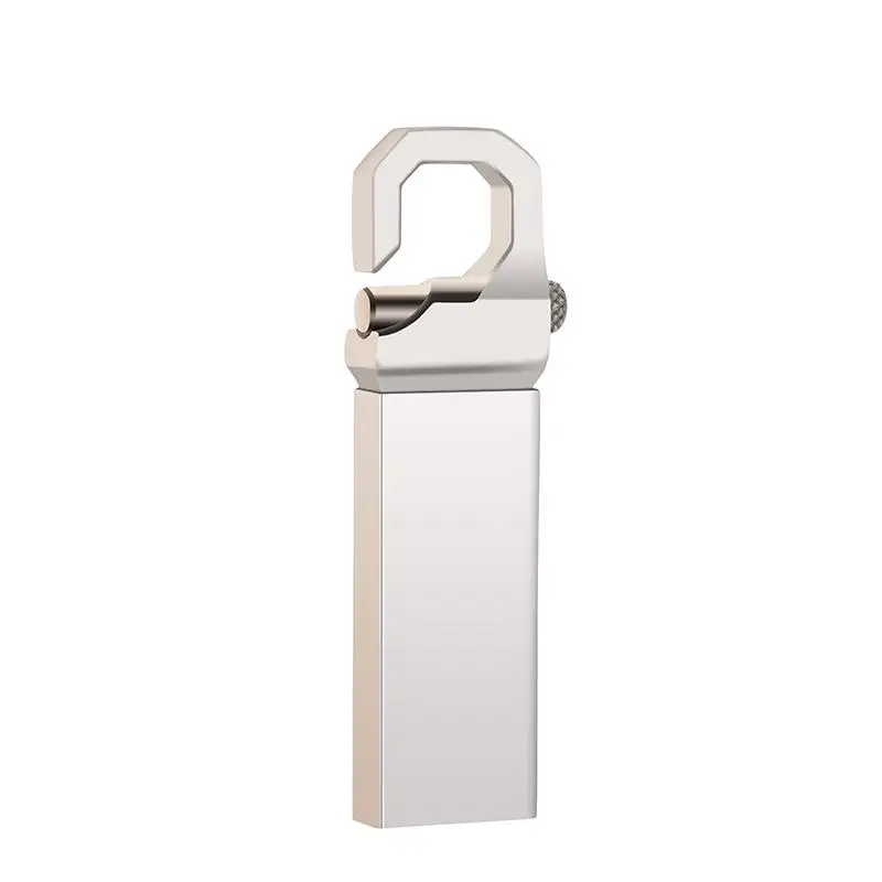 Usb флеш-накопитель 4 GB/8 GB/16 GB/32 GB/64 GB 128GB Водонепроницаемый металлический брелок для ключей карта pendrive Memory Stick usb-диск - Цвет: Silver