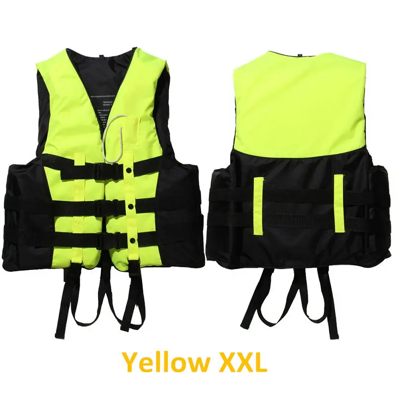 Yellow XXL Новинка, S-XXXL размеры, полиэстер, для взрослых, спасательный жилет для мужчин и женщин, универсальный, для плавания, плавания, катания на лыжах, серфинга, спасательный жилет из поролона со свистком - Цвет: Yellow XXL