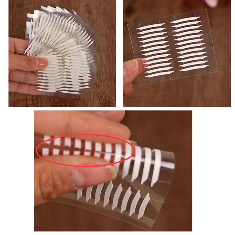 96 шт./лот, высококачественные инструменты для красоты, 3D двухсторонняя невидимая лента для век, крепкая клейкая наклейка для век для женщин и девочек