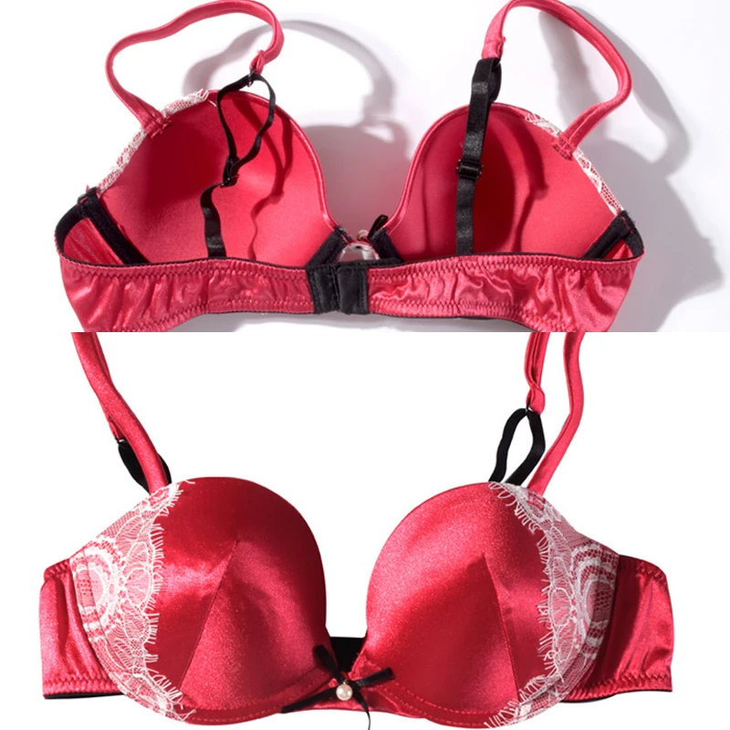 60/28 65/30B с небольшой груди Intimates кружево шелк для маленьких девочек комплект
