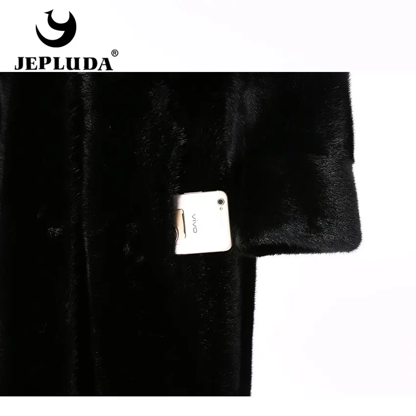 JEPLUDA Шуба Женская Натуральный Мех Скандинавский Импортныи Приталенный
