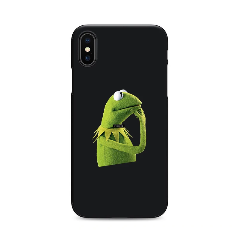 Черный чехол для телефона kermit с изображением лягушки для iPhone X, XR, XS, MAX, 6, 7, 8 plus, 5, 5S, 6s, se, для Apple 10, лучший дизайн, корпус