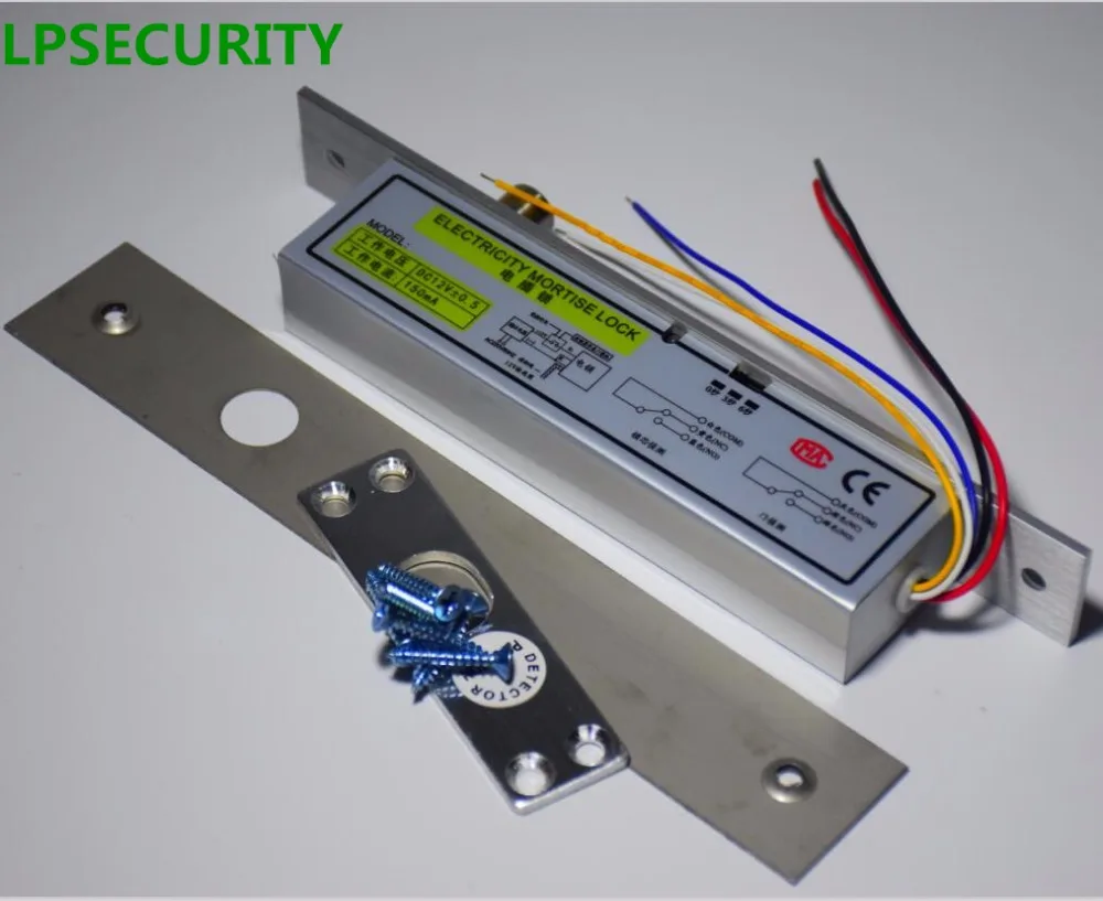 LPSECURITY Незащищенный 12В Deadbolt Электрический заглушка узкий дверной замок системы