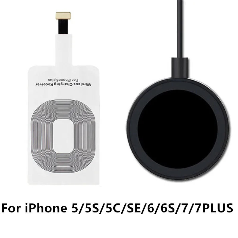 Для Apple Iphone 5 5s 5c Se 6 6s 7 Plus Ipad Qi Беспроводное зарядное устройство + беспроводной
