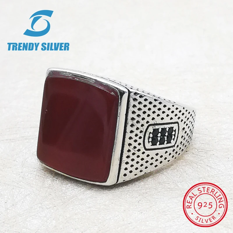 Серебро 925, ювелирные изделия, мужские кольца, мужские аксессуары, бирюзовый драгоценный камень, натуральный оникс, агат,, Трендовое серебро
