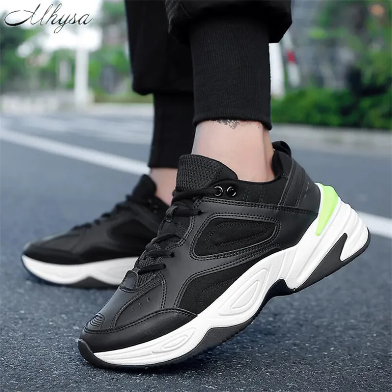 Mhysa 2018 Spring and Autumn New Men shoes fashion round Lace-up leather light breathable men casual sneakers S1076 | Обувь