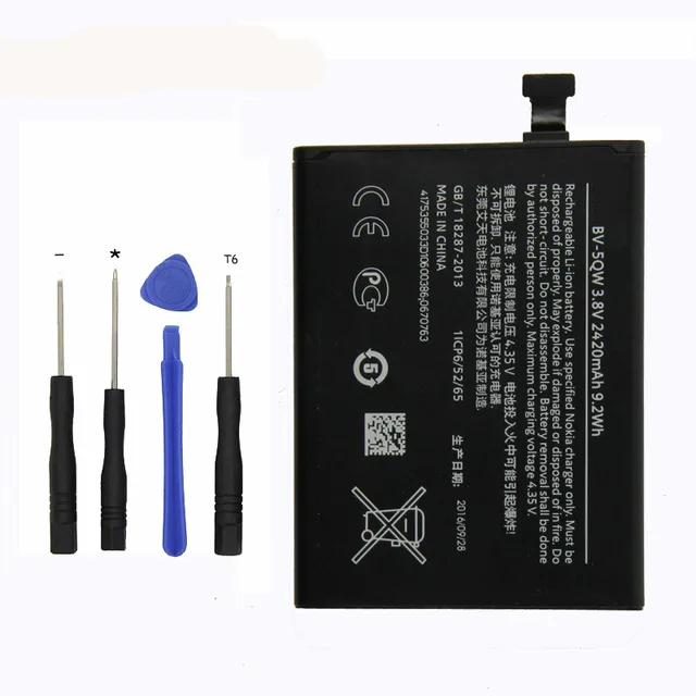 Оригинальный BV 5QW аккумулятора телефона для Nokia Lumia 930 BV5QW 2420 mAh|Аккумуляторы