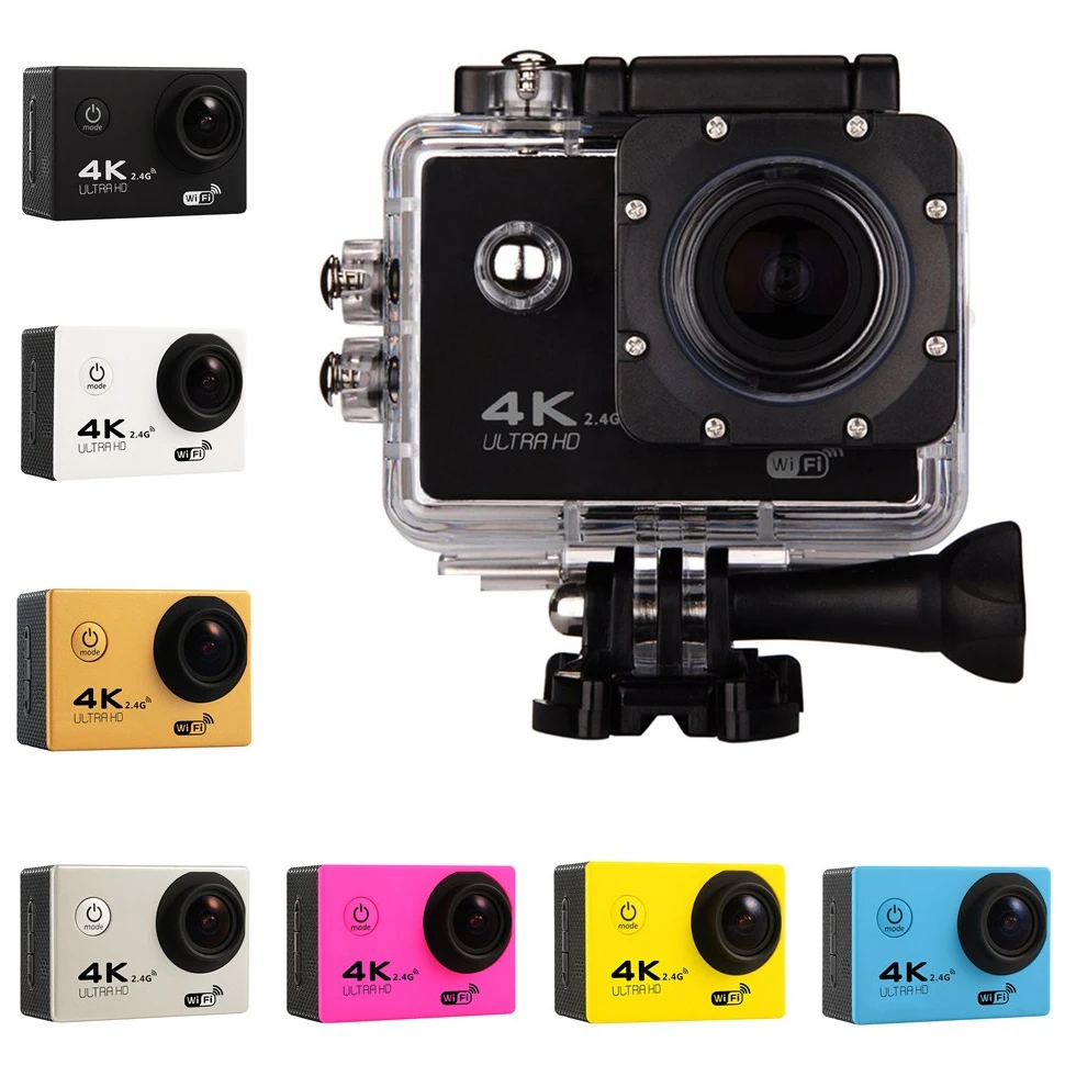 4 К 170 углы объектива 16MP WI-FI Action Sports Камера 1080 P HD шлем 30 м Водонепроницаемый