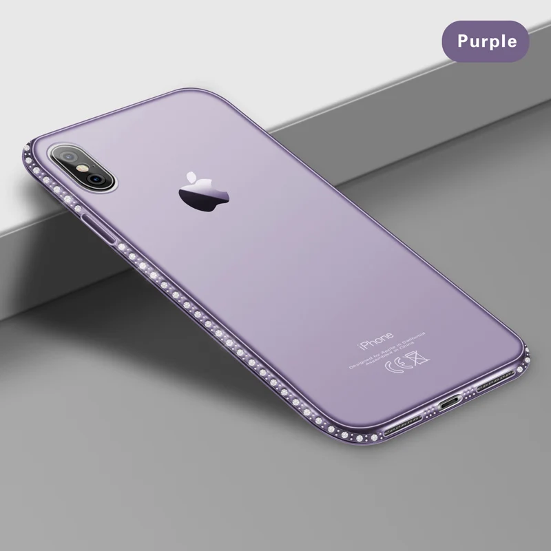 Чехол для телефона Moskado для iPhone 11 Pro 7 X XR XS MAX 8 6 6s Plus 5 SE Блестящий Алмазный прозрачный Кристальный Мягкий ТПУ задний чехол s