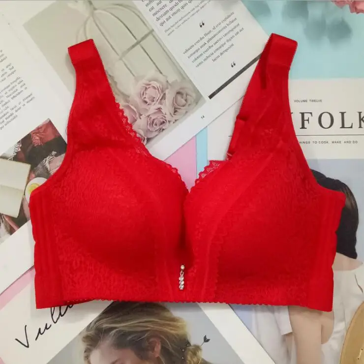 Prowow/кружевной бюстгальтер без кольца тонкий большой сексуальный с регулировкой