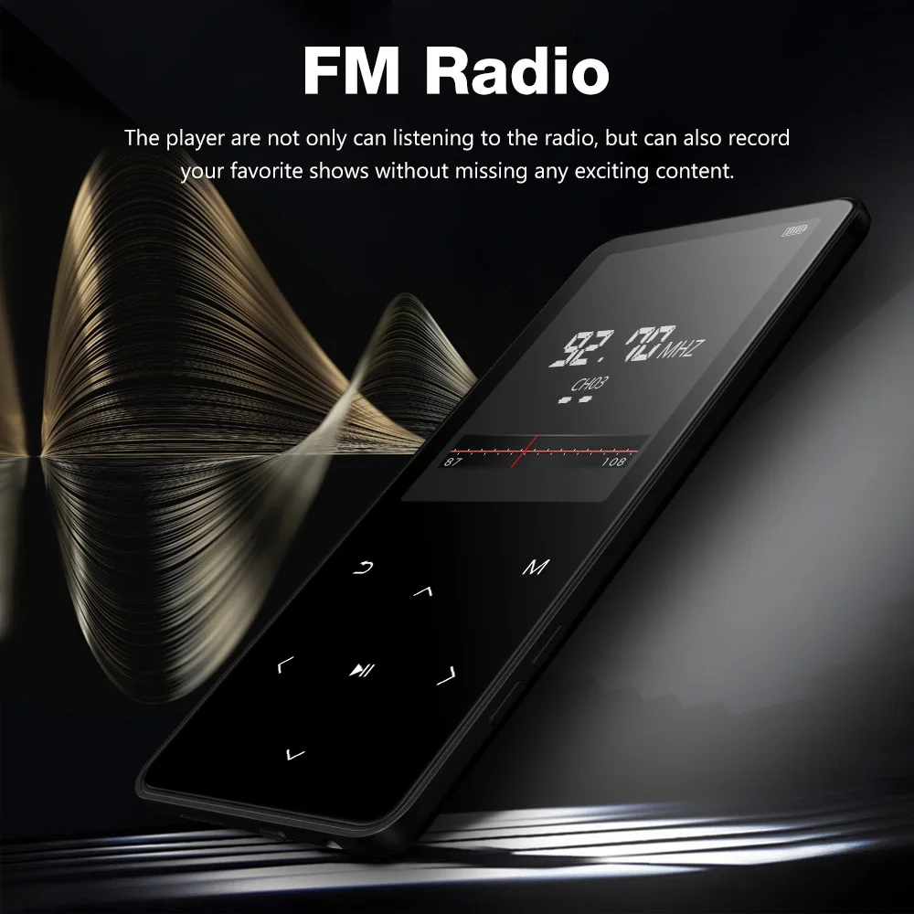 Редант Bluetooth MP3 плеер с наушники сенсорные клавиши без потерь hi-fi спортивный музыкальный плеер hi fi мини USB портативный тонкий walkman 16 Гб