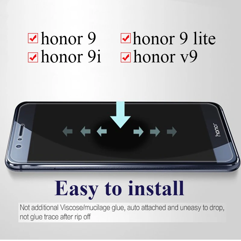 Защитное стекло на honor 9 lite для huawei v9 9i закаленное light защита huwai чехол hono