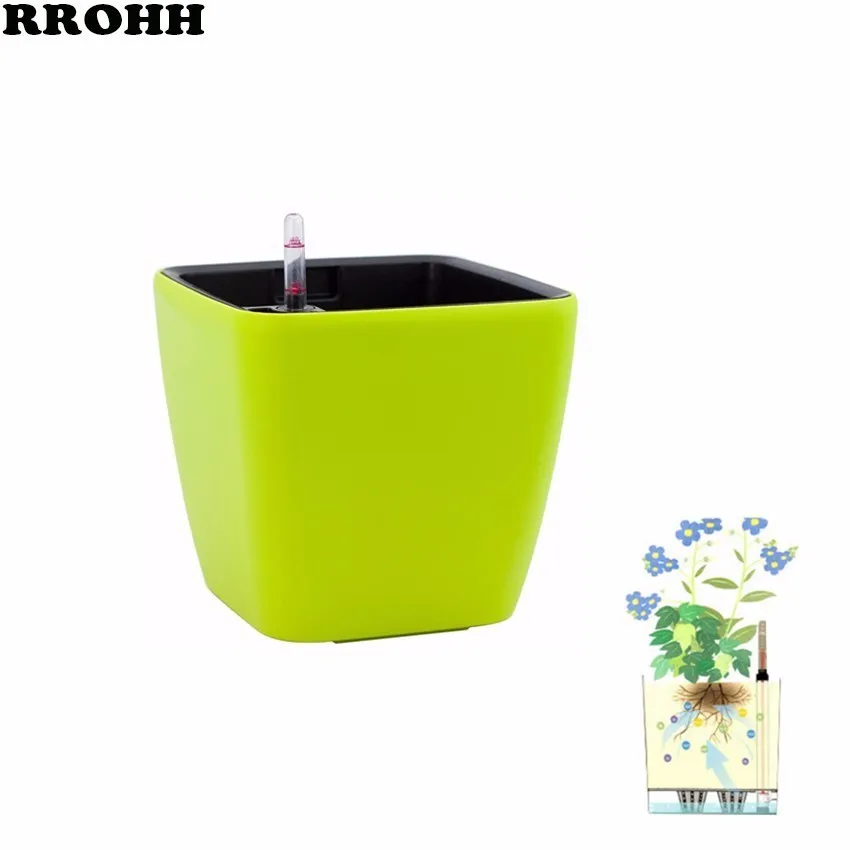 Креативный автоматический водопоглощающий цветочный горшок для рабочего стола