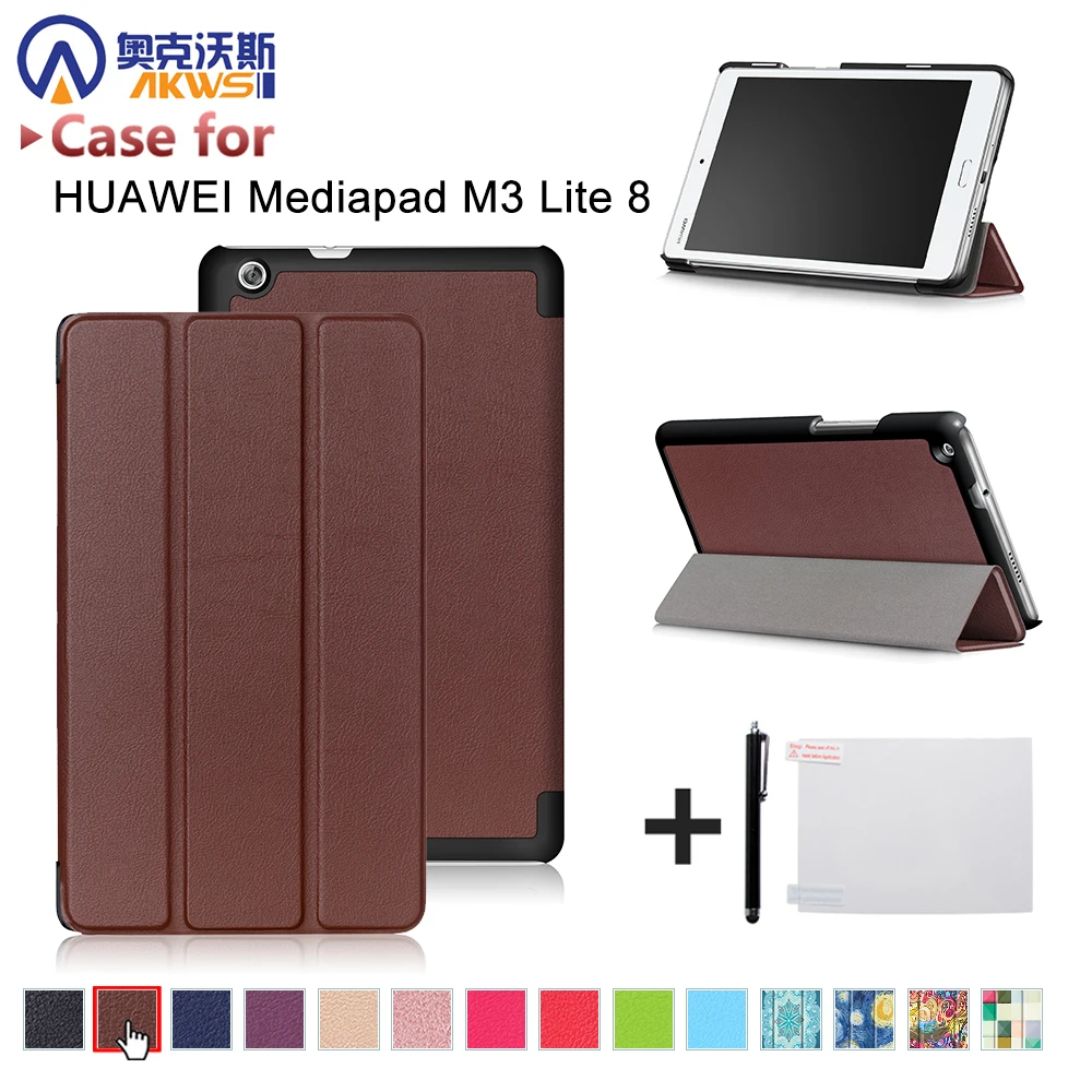 Чехол книжка с подставкой для Huawei Mediapad M3 Youth Lite защитный чехол планшета 8 5 дюймов