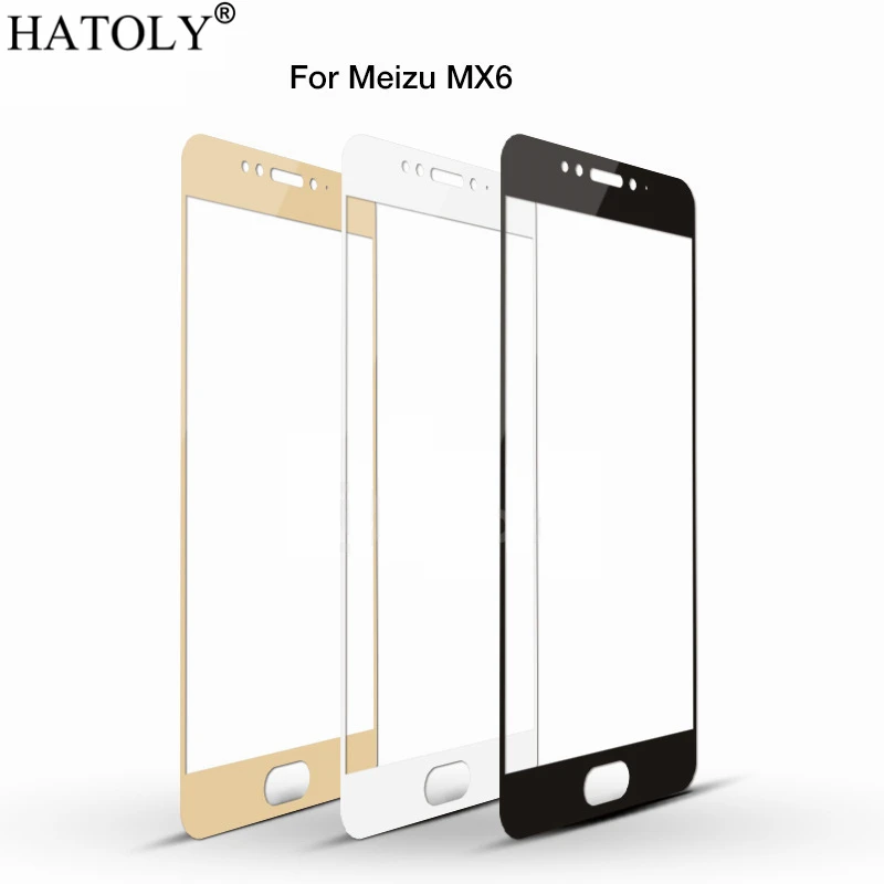 2 шт. закаленное стекло для Meizu MX6 защита экрана MX 6 полное покрытие 3D пленка с