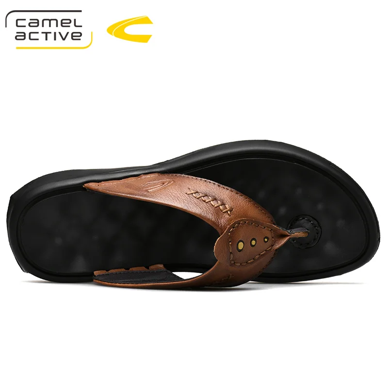 Мужские Пляжные шлепанцы Camel Active коричневые повседневные слиперы из натуральной