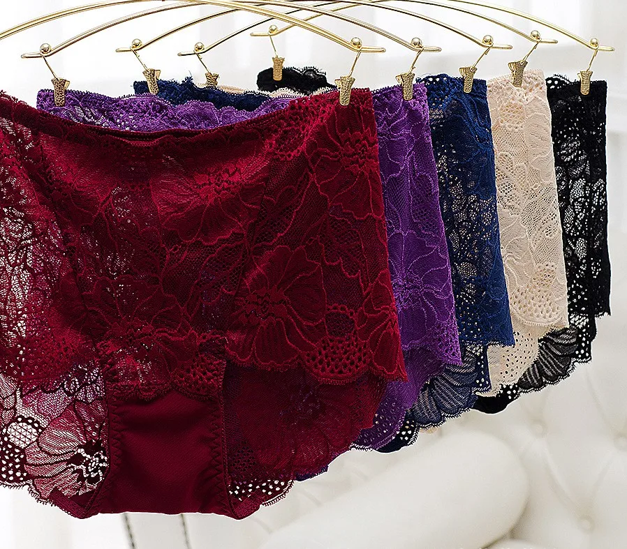 Оригинальные дизайнерские сексуальные кружевные трусы размера плюс женские